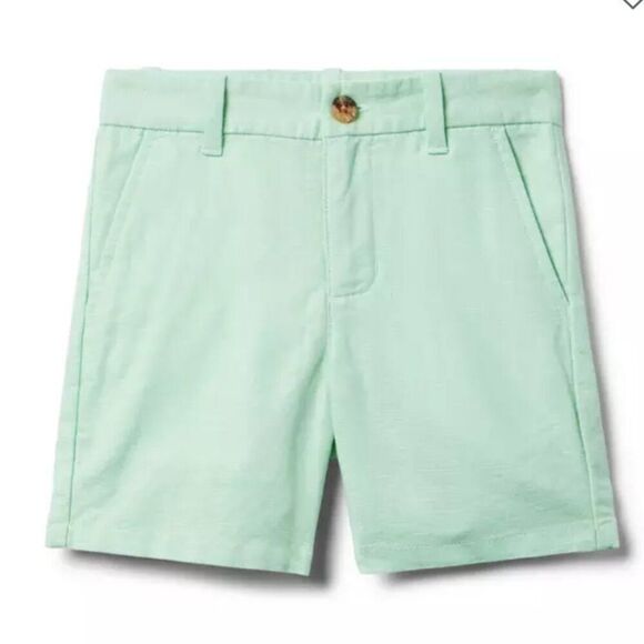 Janie and Jack 100049169 Mint green Linen-Cotton Short size 6-12 m NWT - Picture 1 of 10